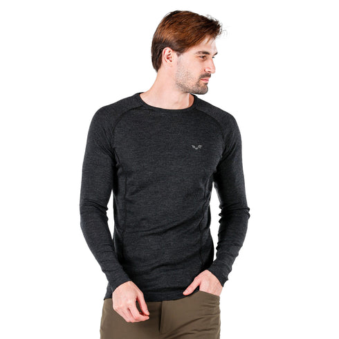 Funktionsshirt mit langen Ărmeln in anthrazit